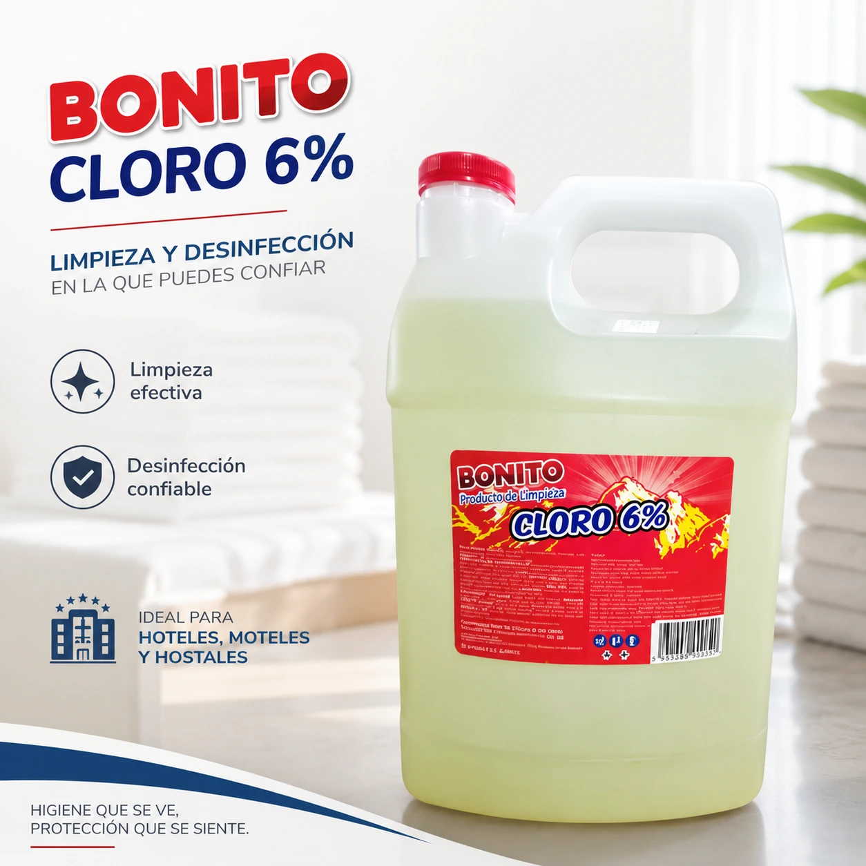 Cloro Galón 6% marca Bonito