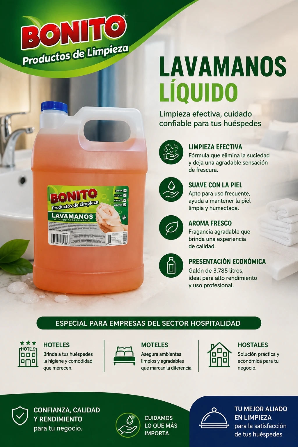Jabón líquido lavamanos Bonito
