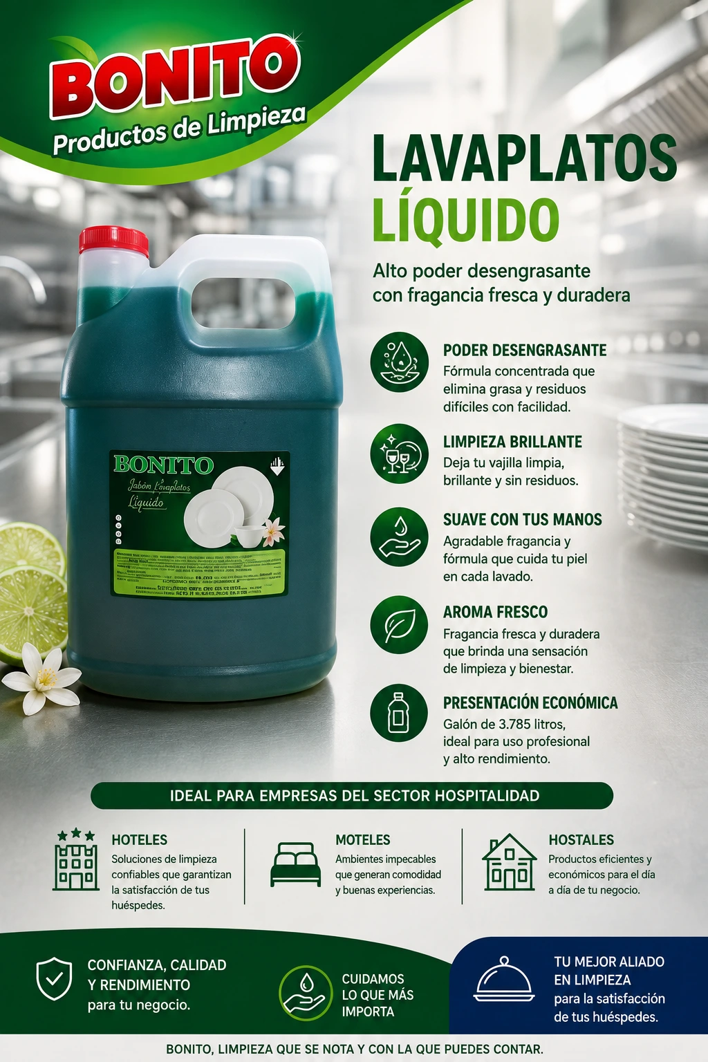 Jabón líquido lavaplatos Bonito